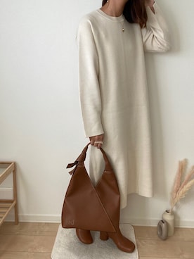 「maison vert（メゾンヴェール）のアイテム」を使った、みゆきちさん（レディース・161cm）の秋コーディネート