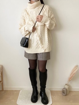 みゆきちさん（レディース・161cm）の冬コーディネート