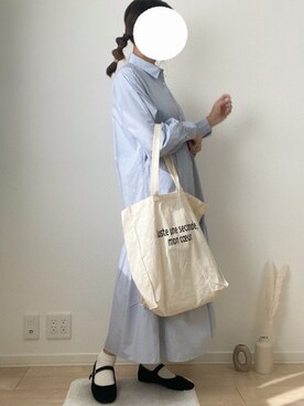 「GUコーデ」｜「アイテム（シャツワンピース）」を使った、みゆきちさん（レディース・161cm）の冬コーディネート