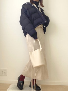 「jouetie（ジュエティ）のアイテム（ダウンジャケット/コート）」を使った、みゆきちさん（レディース・161cm）の冬コーディネート