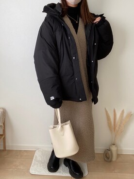 「Java（ジャバ）のアイテム」を使った、みゆきちさん（レディース・161cm）の冬コーディネート
