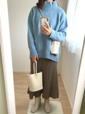 ケーブルニットスカート／【WEB/EC限定商品】を使った人気ファッション