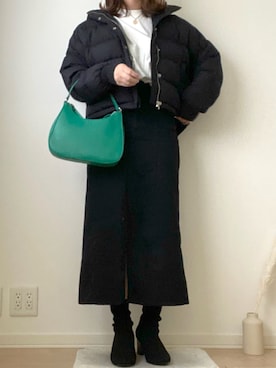 「jouetie（ジュエティ）のアイテム（ダウンジャケット/コート）」を使った、みゆきちさん（レディース・161cm）の冬コーディネート