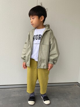 「UU（ユニクロ　アンダーカバー）のアイテム（ジャケット/アウター）」を使った、nobさん（キッズ・110cm）の春コーディネート