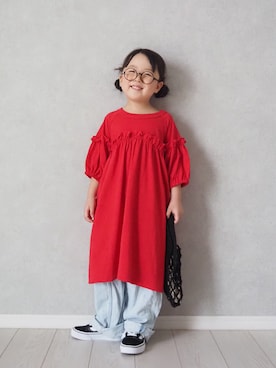 「アイテム（ワンピース/ドレス）」を使った、teiccoさん（キッズ・152cm）の夏コーディネート