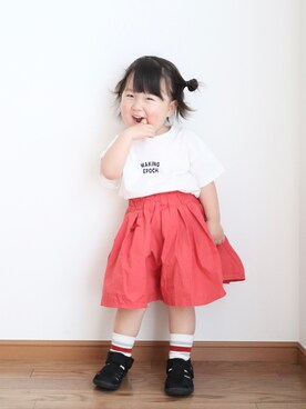「アイテム（サンダル）」を使った、teiccoさん（キッズ・130cm）の春コーディネート