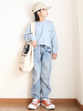 「アイテム（バッグ）」を使った、teiccoさん（キッズ・128cm）の春コーディネート