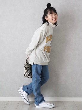 「アイテム（バッグ）」を使った、teiccoさん（キッズ・130cm）の冬コーディネート