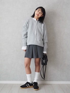 「アイテム（シャツ/ブラウス）」を使った、teiccoさん（キッズ・154cm）の冬コーディネート