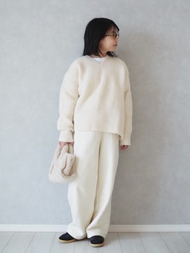 「アイテム（ニット/セーター）」を使った、teiccoさん（キッズ・154cm・10代）の冬コーディネート