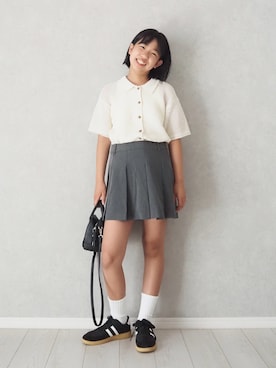 「GU（ジーユー）のアイテム（ニット/セーター）」を使った、teiccoさん（キッズ・152cm・10代）の夏コーディネート