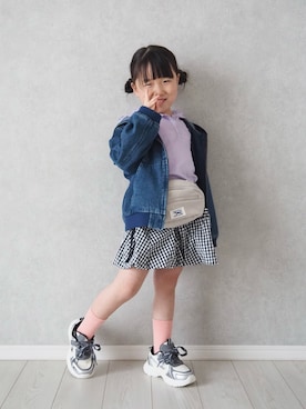 「CIAOPANIC TYPY（チャオパニックティピー）のアイテム（ジャケット/アウター）」を使った、teiccoさん（キッズ・157cm）の春コーディネート