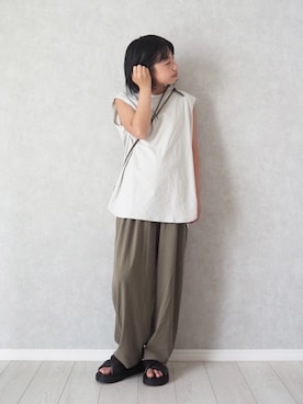 「カーキ」｜teiccoさん（キッズ・152cm）の夏コーディネート