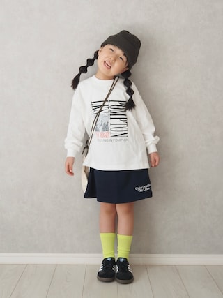「LOWRYS FARM(ローリーズファーム)のアソートプリントロンTLS 1049005(Tシャツ/カットソー)」を使った、teiccoさん(キッズ・157cm)の秋コーディネート
