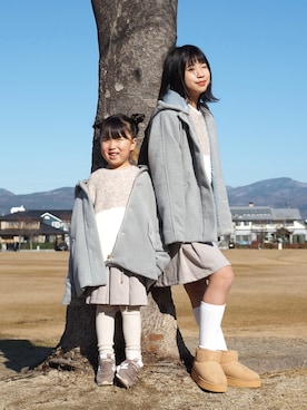 「アイテム（シューズ）」を使った、teiccoさん（キッズ・154cm）の冬コーディネート