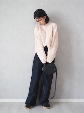 「アイテム（ニット/セーター）」を使った、teiccoさん（キッズ・152cm）の秋コーディネート