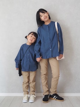 「アイテム（シャツ/ブラウス）」を使った、teiccoさん（キッズ・152cm）の秋コーディネート