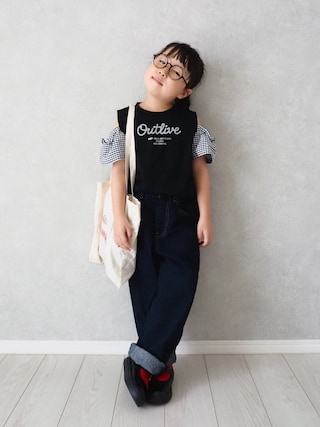 「VANS(バンズ)のVANS ヴァンズ 17-22 MARY JANE メリージェーン V2198K BLACK(その他シューズ)」を使った、teiccoさん(キッズ・157cm)の秋コーディネート