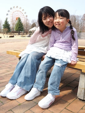 「PUMA（プーマ）のアイテム」を使った、teiccoさん（キッズ・156cm）の春コーディネート