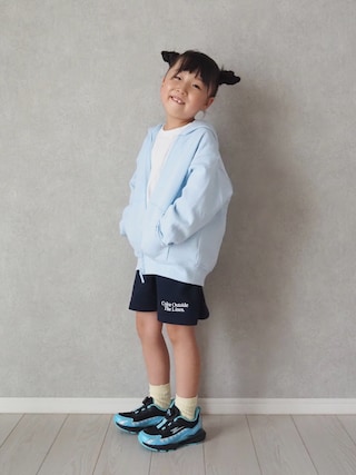 「Hawkins(ホーキンス)のHAWKINS ホーキンス 17-22(H) MACH SHARK-X マッハシャークX HK86107SHARK BLACK/AQUA(スニーカー)」を使った、teiccoさん(キッズ・157cm)の秋コーディネート