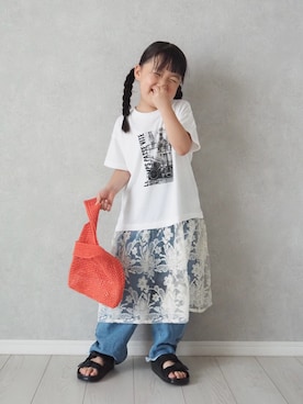 「BRANSHES（ブランシェス）のアイテム」を使った、teiccoさん（キッズ・157cm）の夏コーディネート