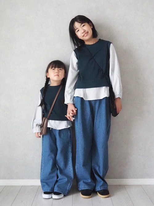 セール】レースアップワイドパンツ（120~160cm）（その他パンツ