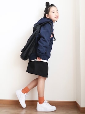 「アイテム（パーカー）」を使った、teiccoさん（キッズ・128cm）の春コーディネート