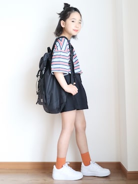 「ZOZOKIDSDAY」｜「アイテム（ソックス/靴下）」を使った、teiccoさん（キッズ・128cm）の春コーディネート