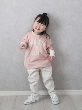 「BRANSHES（ブランシェス）のアイテム（パンツ）」を使った、teiccoさん（キッズ・130cm）の春コーディネート