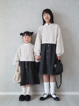 「ikka（イッカ）のアイテム」を使った、teiccoさん（キッズ・154cm）の冬コーディネート