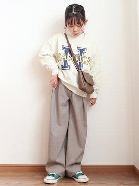 「ZARA KIDSのアイテム（トップス）」を使った、teiccoさん（キッズ・126cm）の秋コーディネート
