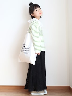 「アイテム（バッグ）」を使った、teiccoさん（キッズ・128cm）の冬コーディネート