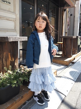 「CIAOPANIC TYPY（チャオパニックティピー）のアイテム」を使った、teiccoさん（キッズ・156cm）の春コーディネート