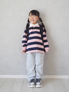 「アイテム（スウェットパンツ）」を使った、teiccoさん（キッズ・152cm）の秋コーディネート