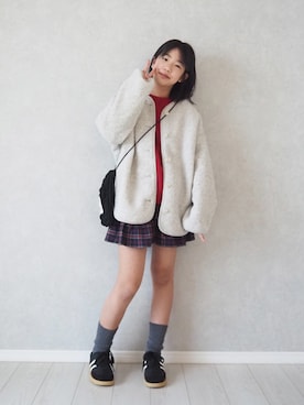 「アイテム（スカート）」を使った、teiccoさん（キッズ・154cm・10代）の秋コーディネート