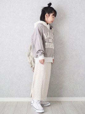 「アイテム（バッグ）」を使った、teiccoさん（キッズ・130cm）の冬コーディネート