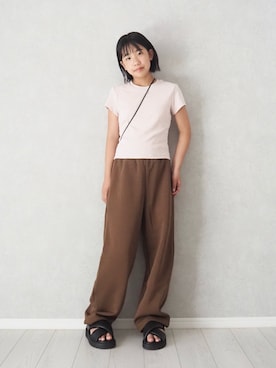 「UNIQLO（ユニクロ）のアイテム（Tシャツ/カットソー）」を使った、teiccoさん（キッズ・152cm・10代）の夏コーディネート