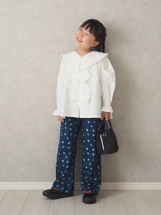 「LOWRYS FARM(ローリーズファーム)のラッフルブラウス 1056110(シャツ/ブラウス)」を使った、teiccoさん(キッズ・157cm)の秋コーディネート