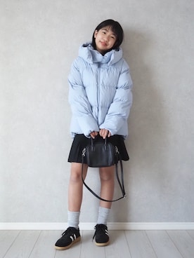 「アイテム（スカート）」を使った、teiccoさん（キッズ・154cm）の冬コーディネート