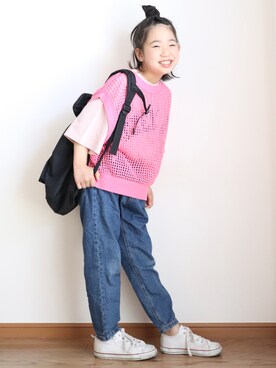 「カラー×コーデ」｜teiccoさん（キッズ・130cm）の春コーディネート