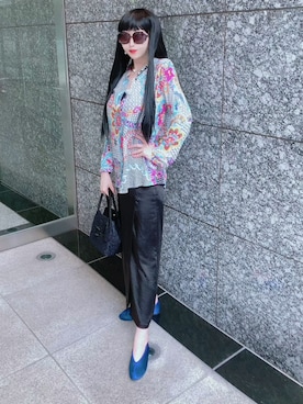 「サングラススタイル」｜「アイテム（パンプス）」を使った、銀猫さん（レディース・168cm）の夏コーディネート
