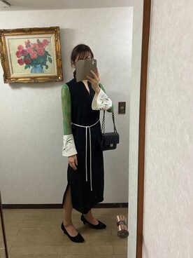 「mame（マメ）のアイテム（ワンピース/ドレス）」を使った、◎さん（レディース・165cm）の冬コーディネート