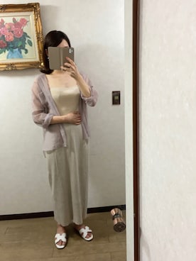「SLOBE IENA（スローブイエナ）のアイテム（アクセサリー）」を使った、◎さん（レディース・165cm）の夏コーディネート