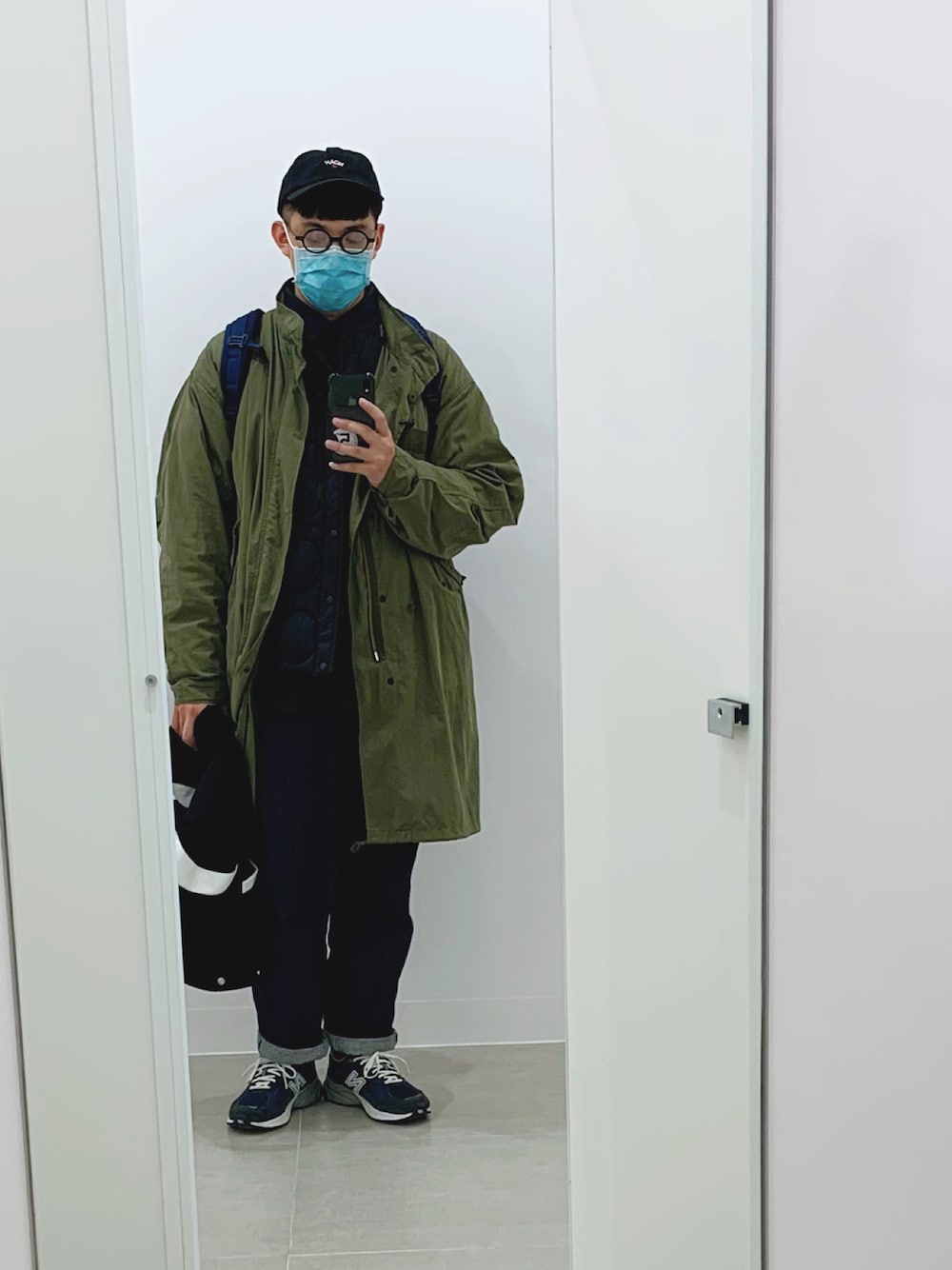 「遠東百貨竹北、M65、m65パーカー、m65parka」｜「UNIQLOのストレートジーンズ（デニムパンツ、ブルー系）」を使った、jasonkaiiiiさん（メンズ・180cm）の冬コーディネートの1枚目の写真