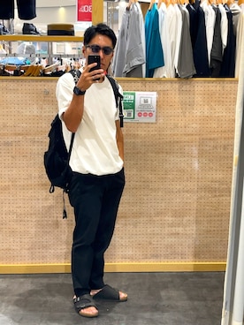 「AEON STYLE（イオンスタイル）のアイテム」を使った、morikoさん（メンズ・167cm）の夏コーディネート