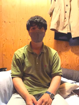 「Gramicci（グラミチ）のGRAMICCI/グラミチ 別注SLIM FATIGUE DENIM/別注スリムデニムファティーグ（デニムパンツ）」を使った、ユータさん（メンズ・172cm）の夏コーディネート