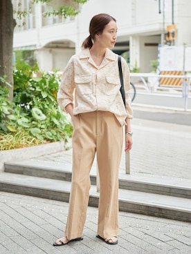 「SLOBE IENA（スローブイエナ）のアイテム」を使った、Sallyさん（レディース・162cm）の夏コーディネート