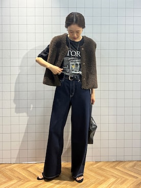 「SLOBE IENA（スローブイエナ）のアイテム（ハンドバッグ）」を使った、Sallyさん（レディース・162cm）の夏コーディネート