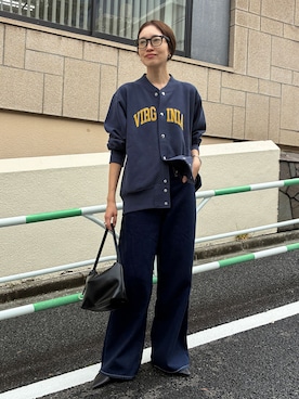 「Champion（チャンピオン）のアイテム」を使った、Sallyさん（レディース・162cm）の秋コーディネート