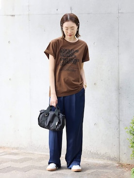 「Drifter（ドリフター）のアイテム（バッグ）」を使った、Sallyさん（レディース・162cm）の春コーディネート